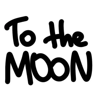 🚀 9c893845 To the MOON bulan, roket, bintang, luar angkasa, perjalanan, astronomi whatsapp sticker