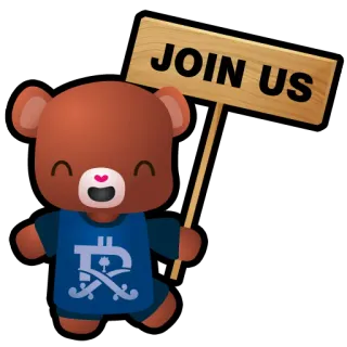 😇 f932a3a3 JOIN US beruang, undangan, bergabung, tanda telegram sticker