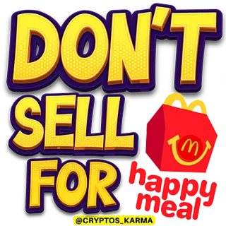 🍔 82209c88 DON'T SELL FOR happy meal Happy Meal, McDonald's, Niet verkopen, Eten, Fastfood telegram sticker