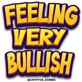 🥳 d0d78420 FEELING VERY BULLISH bullish, gevoel, positief, optimistisch, succes, motivatie telegram sticker