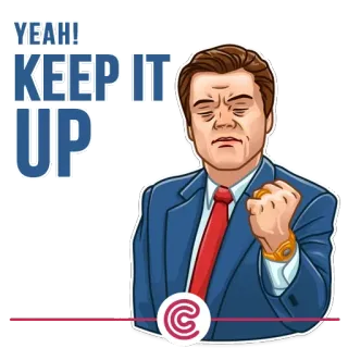👍 35f60ecd YEAH! KEEP IT UP 동기 부여, 성공, 사업가, 격려, 인정 telegram sticker