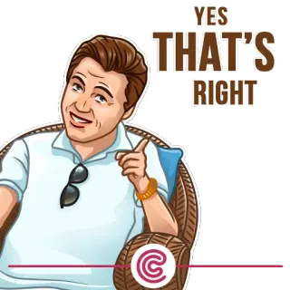 👍 b289985b YES
THAT'S
RIGHT 네, 맞음, 동의, 승인, 남자 telegram sticker