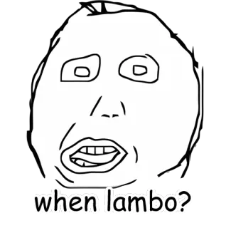 🚜 146411c7 when lambo? Meme, Khi nào Lambo, Crypto, Văn hóa Internet, Hài hước telegram sticker