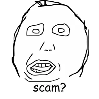 ⚱ 3659b2ea scam? lừa đảo, meme, internet, gian lận, câu hỏi, mặt sốc telegram sticker