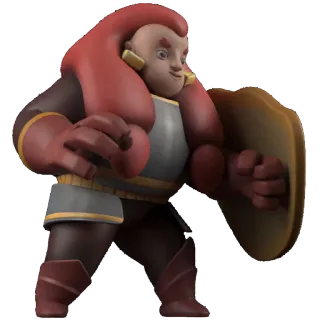 😬 9af7749b видеоигра, персонаж, воин, фэнтези, мультфильм, щит, храбрый, цифровое искусство telegram sticker