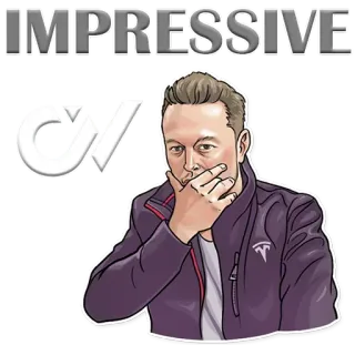 😍 9cc23d31 Elon Musk IMPRESSIVE elon musk, tesla, beeindruckend, meme, auto, milliardär telegram sticker