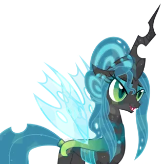 🕸 62b0e1d9 Queen Chrysalis My Little Pony: Friendship is Magic Мультфильм, Пони, Злой, Кризалис, Королева, Монстр telegram sticker