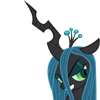 🤔 662d6aa3 Queen Chrysalis My Little Pony chrysalis, mylittlepony, mlp, королева, пони, злодей telegram sticker