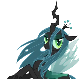 ❣ 8ba32168 Queen Chrysalis My Little Pony Пони, Кризалис, Королева, Злодей, Мультфильм, Лошадь telegram sticker