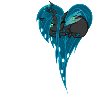 😘 a21b30a1 Queen Chrysalis My Little Pony Королева Крисалис, mlp, My Little Pony, мультфильм telegram sticker
