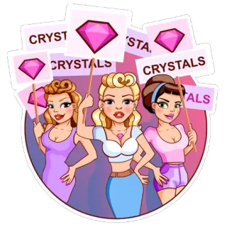 CRYSTALS Girl telegram stickers