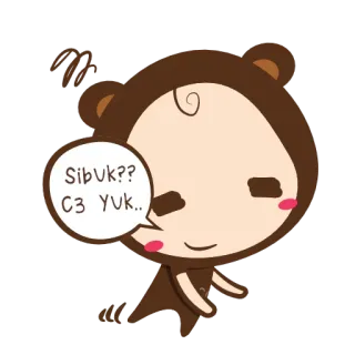 😳 5a25ae8d Sibuk?? C3 YUK.. アニメ, 動物, クマ, チャット, 会話 telegram sticker
