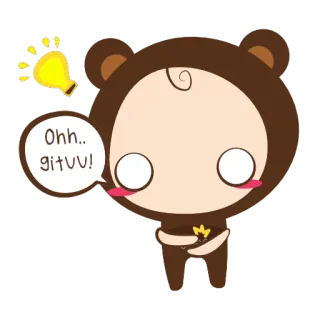 😤 d87e7ef6 Ohh..gituv! クマ, 漫画, かわいい, ステッカー telegram sticker