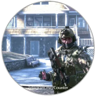 🔫 d558b545 telegram.me/Counter soldado, Counter-Strike, arma, militar whatsapp sticker