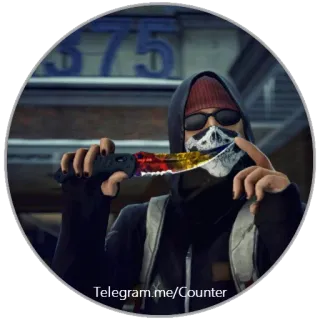 🔪 f5df8110 Telegram.me/Counter counter-strike, cuchillo, arma, juego, máscara, sudadera con capucha whatsapp sticker