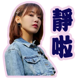 🔕 b93f8a49 靜啦 kobieta, naklejka, chiński, spokojny, cichy telegram sticker