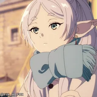 😊 1dbe54a1 @FIX_X_FOX อนิเมะ, เอลฟ์, ตัวละคร, ผู้หญิง, น่ารัก, ผ้าพันคอ telegram sticker