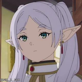 👀 67978920 สาวอนิเมะ, เอลฟ์, ผมขาว, หางม้า, ผู้หญิง, ตัวละคร telegram sticker