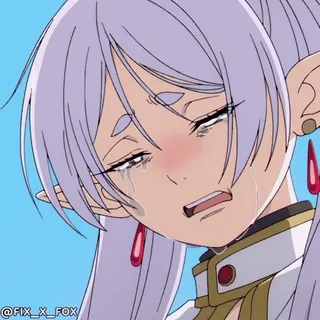 😭 76113f7e @FIX_X_FOX อนิเมะ, ร้องไห้, ผู้หญิง, เศร้า, น้ำตา, เอลฟ์ telegram sticker