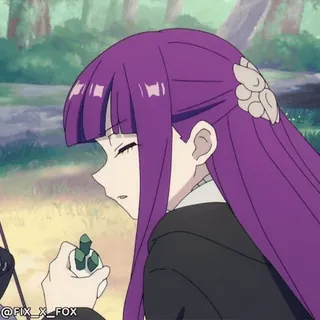 😳 d2db38dd @FIX_X_FOX อนิเมะ, ผู้หญิง, ผมสีม่วง, ภาพเคลื่อนไหว, ป่า, อวตาร telegram sticker