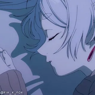 😴 ed2b3233 @FIX_X_FOX อนิเมะ, ผู้หญิง, ภาพเหมือน, นอนหลับ, หลับตา telegram sticker