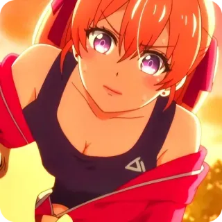 😠 7231740d Anime, Gadis, Baju renang, Merah, Kawaii whatsapp sticker