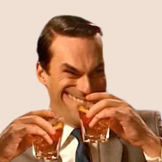 🤐 2d0e7c3e boire, cocktail, homme, costume, joyeux, alcool whatsapp sticker