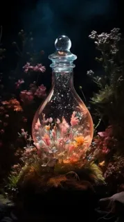 😍 1c4f98a4 bouteille, fleurs, floral, nature, nature morte, jardin telegram sticker