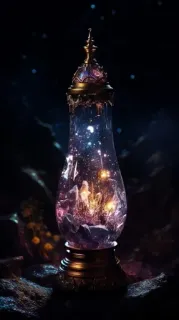 👍 f8f53864 lampe, magie, étoiles, galaxie, orné, fantaisie, décoratif telegram sticker