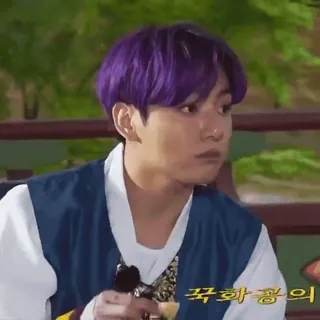 🗞 e30deaa0 꿋꿋화광의 เกาหลี, ฮันบก, ผมสีม่วง, กิน telegram sticker