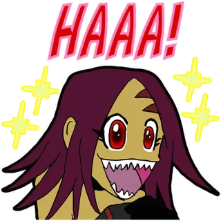 🤩 4b8386fa HAAA! Desenho animado, Expressão, Anime, Animado, Engraçado, Celebração telegram sticker