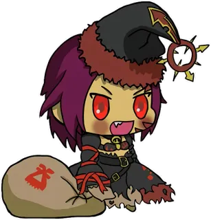 🎁 74d3f8d9 Fantasia, Personagem, Anime, Chibi, Desenho animado telegram sticker