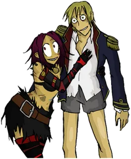 👫 89937088 desenho animado, personagem, arte, arte digital, casal telegram sticker