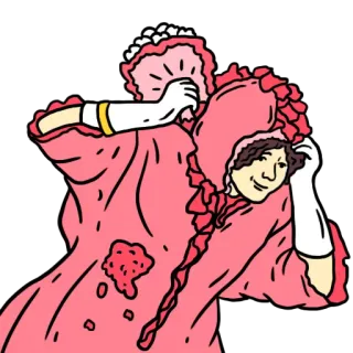 😬 147898ef orang, wanita, gaun, mode, pakaian, kartun telegram sticker