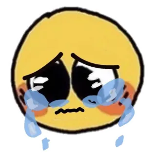 😢 fb5e7560 Emoji, Traurig, Weinend, Tränen telegram sticker