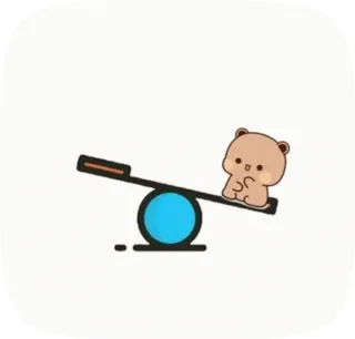 😝 92465a7b orso, altalena, carino, cartone animato, divertente, giocando, bambini, equilibrio whatsapp sticker