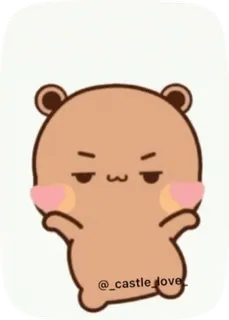 😄 a42da505 @_castle_love_ carino, orso, animale, cartone animato, adesivo, animazione whatsapp sticker