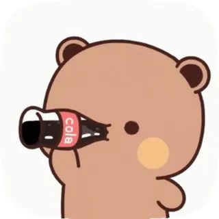 😄 d0305a77 Cola orso, cola, bevanda, cartone animato whatsapp sticker