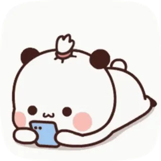 ☺️ d2b1bc33 Panda, Cartone animato, Carino, Che gioca, Animale, Adesivo whatsapp sticker