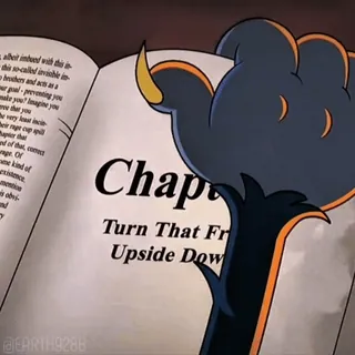 😠 8f9ac82b Chapter Turn That Fr Upside Dow Buch, Kapitel, Lesen, Kopfstehend whatsapp sticker