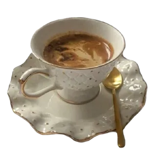 ☕️ 136ce869 kawa, filiżanka, napój, napój, łyżka, biały telegram sticker