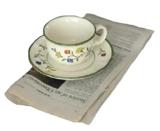 ☕️ 9ade489a Stories of an Obsession filiżanka herbaty, gazeta, herbata, filiżanka, naczynie telegram sticker