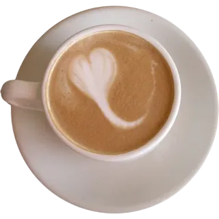 ☕️ dd5980e8 kawa, latte, serce, napój, filiżanka, kofeina telegram sticker