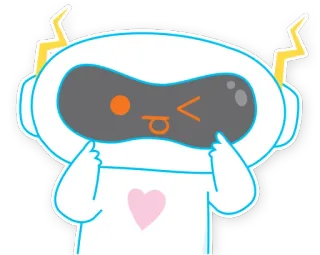😝 3c97bd5c robot, cartoni animati, carino, cuore, occhiolino, kawaii telegram sticker