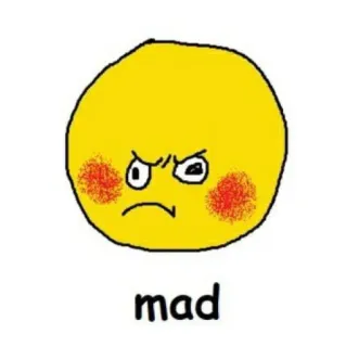 😠 03000de9 mad arrabbiato, emoji, pazzo, faccia telegram sticker