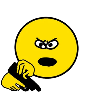 😠 957a8444 Emoji, Arrabbiato, Faccia, Cartone animato, Urlare telegram sticker