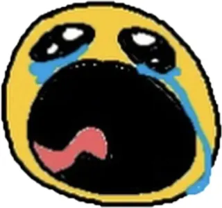 🟡 02441b9a huilen, emoji, verdrietig, tranen, emotioneel telegram sticker