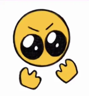 🟡 ab36a14e Emoji, Boos, Schattig, Cartoon, Gezicht, Illustratie telegram sticker