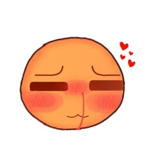 🟡 b492ce5a Emoji, Liefde, Leuk, Harten, Blozend telegram sticker