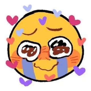 🟡 bd3f56fc Emoji, Smiley, Blij, Hartjes, Leuk telegram sticker